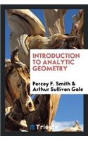 Introduction to Analytic Geometry
