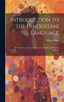 Introduction to the Hindustání Language