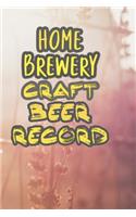 Home Brewery Craft Beer Record