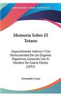 Memoria Sobre El Tetano