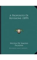 A Proposito Di Revisione (1899)