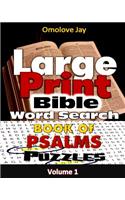 Large Print Bible WORDSEARCH ON THE BOOK OF PSALMS VOLUME ONE