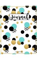 Girl Boss Cute Dot Grid Journal, Gold & Blue Confetti a5 Journal for girls and women - Pretty Bullet Planner and Notebook to Organize Your Life, Budget Tracking, Habit Tracking, Finances Tracking, To Do List and Plan Your Day