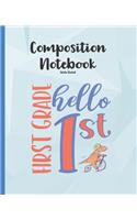 1st Grade Composition Notebook Wide Ruled