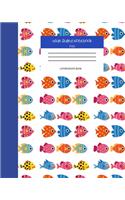 Wide Ruled Fish Notebook Composition Book