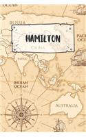 Hamilton: Ruled Travel Diary Notebook or Journey Journal - Lined Trip Pocketbook for Men and Women with Lines