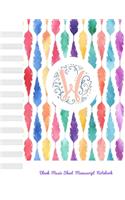 W Blank Music Sheet Manuscript Notebook