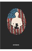 Notebook: USA Pottery Themed Notebook (6x9 inches) with Blank Pages ideal as a Red White Blue fingerprint American Flag Journal. Perfect as a Clay Ceramic Boo