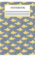 Notebook: Lined Interior - (6 x 9 inches) - 150 Pages - Yellow Submarines in Space