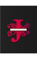 College Ruled Notebook: Letter J - Classy Monogrammed Initial J Daily Composition Notebook