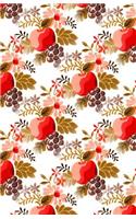Bullet Journal: Vintage Fruit Pattern in Autumn Colors - Notebook with 160 Dot Grid Pages