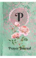 Letter P Personalized Monogram Praise and Worship Prayer Journal