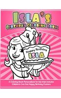 Isla's Birthday Coloring Book Kids Personalized Books