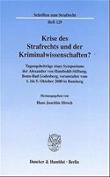 Krise Des Strafrechts Und Der Kriminalwissenschaften?