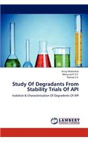 Study Of Degradants From Stability Trials Of API