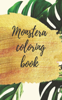 Monstera coloring book