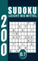 Sudoku Erwachsene Leicht Bis Mittel Band 7: Großdruck im DIN A4-Format, 200 Rätsel 9x9 Sudokus für Erwachsene Von Leicht Bis Mittel mit Lösungen - Ein tolles Geschenk für Erwachsene und Senior