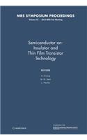 Semiconductor-On-Insulator and Thin Film Transistor Technology: Volume 53