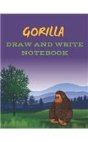 Gorilla: Drawing and Writing Notebook for Kids