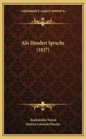 Alis Hundert Spruche (1837)