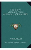 A Pozsonyi Vertorvenyszek Aldozatai 1674-Ben (1889)