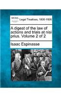 Digest of the Law of Actions and Trials at Nisi Prius. Volume 2 of 2