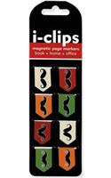 Mustaches I-Clips Magnetic Page Markers (Set of 8 Magnetic Bookmarks)