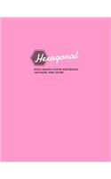 Hexagonal Grid/Graph Paper Notebook, 160 Pages, Pink Cover
