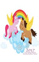 2017 Cute Flying Unicorns Monthly Academic Planner
