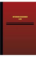 Interior Designer Log (Logbook, Journal - 124 pages, 6 x 9 inches): Interior Designer Logbook (Red Cover, Medium)