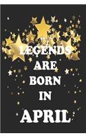 Queens Are Born In April Women Birthday Notebook/Journal 6x9 120 Pages