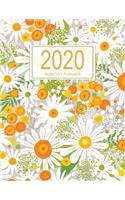 2020 Monthly Planner: Jan 1, 2020 to Dec 31, 2020: Monthly Planner + Calendar Views and Notes - Flower Cover