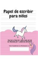 Papel de escribir para niños