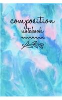 Composition Notebook: College Ruled 6" x 9" Artic Blue Design Writing Notes Journal, Office, Kids, School and college student.