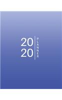 2020 Planner: Weekly and Monthly Planner/Calendar Jan 2020 - Dec 2020 Gradient Light to Dark Blue