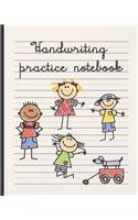 Handwriting Practice Notebook: Cute Writing Practice Paper with Dotted Lined Sheets - Perfect Size for Your School Bag - K-3, Preschool, Prek, Kindergarten - Large Multipurpose Sc