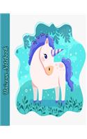 Unicorn Notebook: Primary Composition Half Page for drawing and other half for writing story -100 pages large (8.5" x 11" Notebook), Learn To Write and Draw ...kids, 