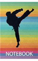 Notebook: Karate, Taekwondo Lover Retro Vintage Style Cute Idea for Women and men Notebook Present Thanksgiving Birthday Party Journal for Her Great Humor Ins