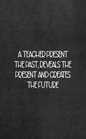 A Teacher Presents The Past, Reveals The Present And Creates The Future