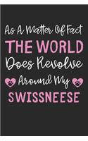 As A Matter Of Fact The World Does Revolve Around My Swissneese: Lined Journal, 120 Pages, 6 x 9, Swissneese Dog Gift Idea, Black Matte Finish (As A Matter Of Fact The World Does Revolve Around My Swissneese Journ