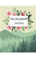 Polar Graph notebook: 1/4 Inch Centered: Polar Coordinates, Polar Graph Paper Notebook 120 Pages Large Print 8.5" x 11"