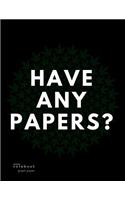 Graph Paper Chronic Notebook: 1/4 Inch Squares Blank Quad Ruled Marijuana Notes Large (8.5 X 11 Inches) Letter Size 120 Square Grid Pages Have Any Papers Soft Cover