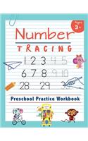 Number Tracing Preschool Practice Workbook: Learn to Trace Numbers 1-20 Essential Reading And Writing Book for Pre K, Kindergarten and Kids Ages 3-5(2 Tracing Practice Book for Preschoolers)