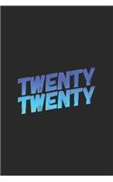 Twenty Twenty: A Weekly Planner for the End of the Decade: 6x9 Satin Matte Aqua Blue & Black Cover