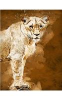 Lioness Notebook: 8.5 X 11 202 College Ruled Pages