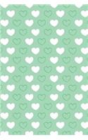Bullet Journal Notebook Hearts Pattern 3: 112 Page Numbered Graph Style Grid Bullet Journal with Index Pages and Key Pages in Portable 6 X 9 Size