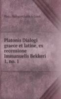 Platonis Dialogi graece et latine, ex recensione Immanuelis Bekkeri.