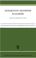 Generative Grammar in Europe