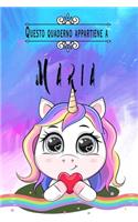 Questo quaderno appartiene a Maria: Quaderno Con Nome - Con oltre 100 Nomi Femminili e Maschili - Quaderno Classico Pagina a Righe, 110 pagine, Dimensione Large 15.24 x 22.86 cm (6 x 9