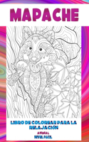 Libro de colorear para la relajación - Nivel fácil - Animal - Mapache